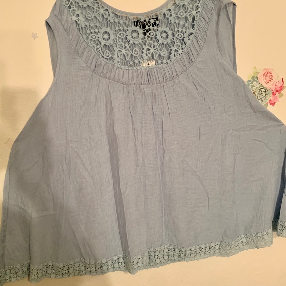 Lane Bryant sky blue tank top